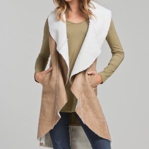 Faux fur cardigan